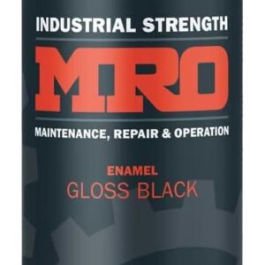 Seymour Industrial Strength MRO 620-1415 Spray Paint, Gloss Black , 16 Ounce