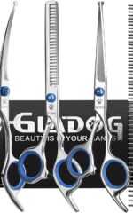 GLADOG Professional 5 in 1 Dog Grooming Scissors Set