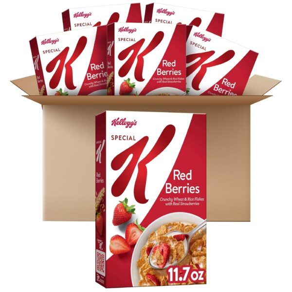 Kellogg’s Special K Cold Breakfast Cereal, Red Berries ,11.7 Oz (Pack of 6)