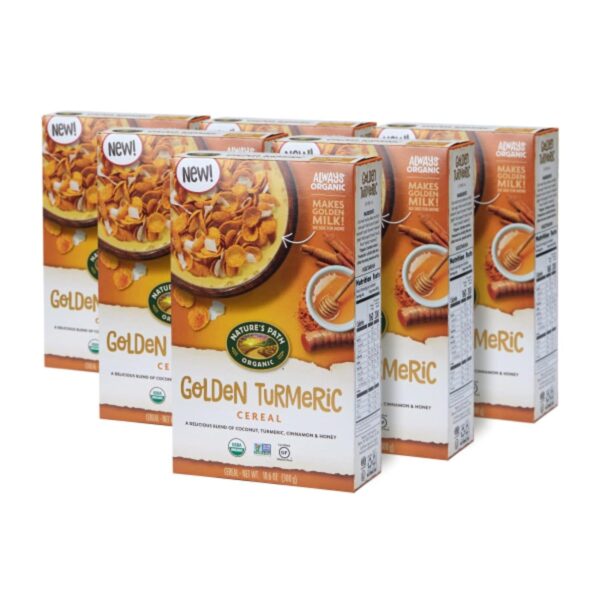 Nature’s Path Organic Gluten Free Golden Turmeric Cereal, 10.6 Ounce (Pack of 6)