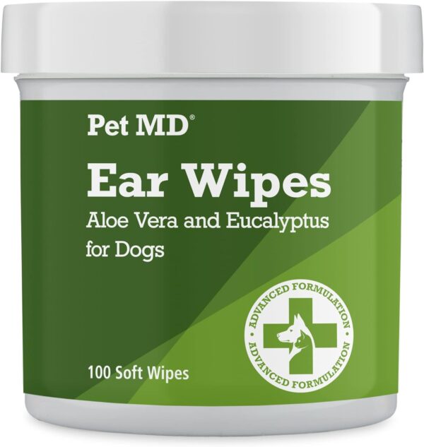 Pet MD - Dog Ear Cleaner Wipes 100 Count