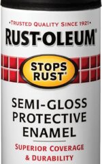 Rust-Oleum 7798830 Stops Rust Spray Paint, 12 oz, Semi-Gloss Black