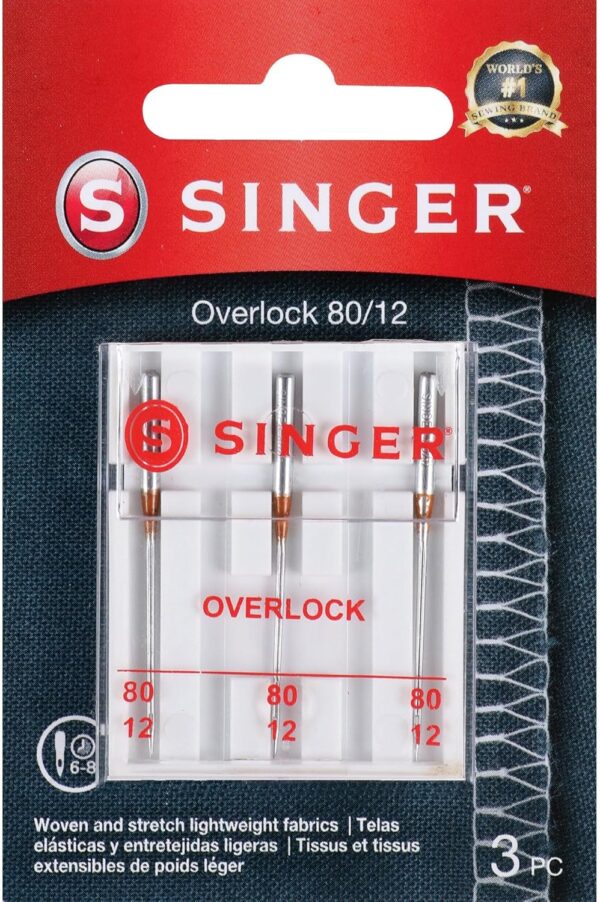SINGER Universal Regular Point Overlock Serger Needles