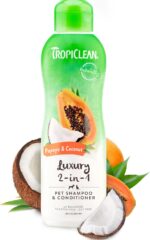 TropiClean 2-in-1 Papaya & Coconut Dog Shampoo and Conditioner 20 oz.