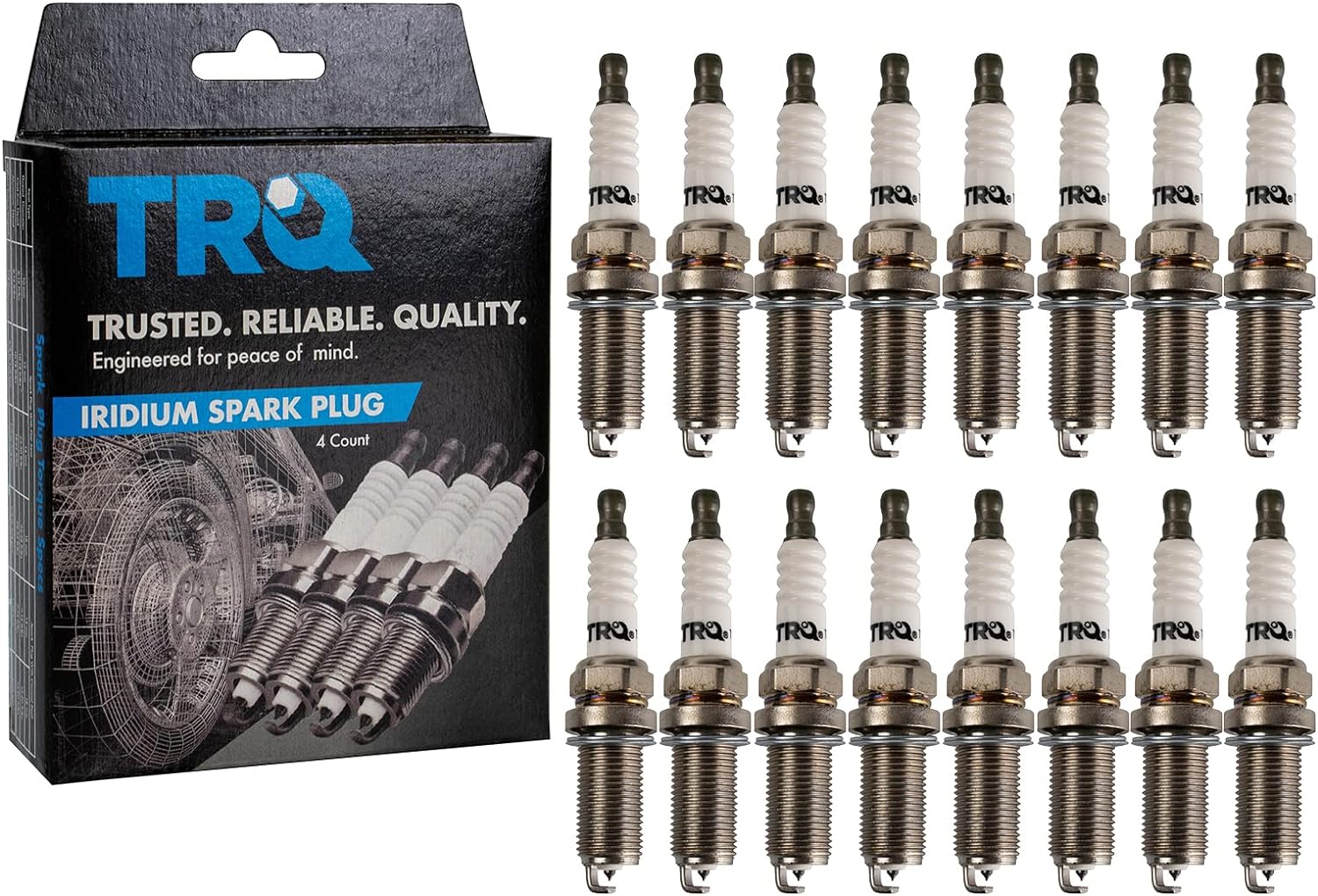 TRQ Iridium Spark Plugs Engine Tune Up Ignition Kit 16 Piece Set